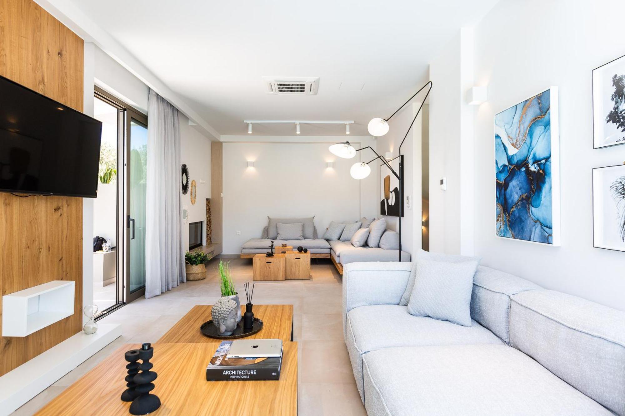 Vasilios Villa, With Pool, Gym & Close To Beach, By Thinkvilla Loutra 외부 사진